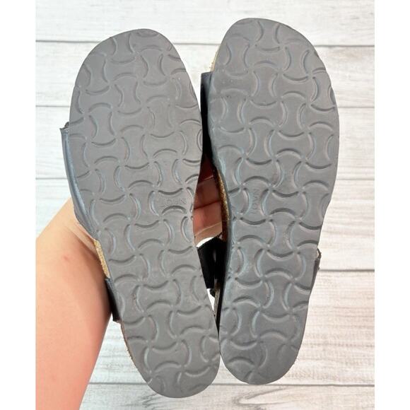 NAOT Women’s Vivian Wedge Sandal Jet Black Adjustable Buckle Size EU 38 - Picture 7 of 7